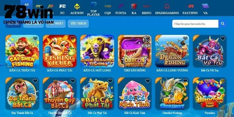 Sảnh cược đa dạng trò chơi săn cá hấp dẫn